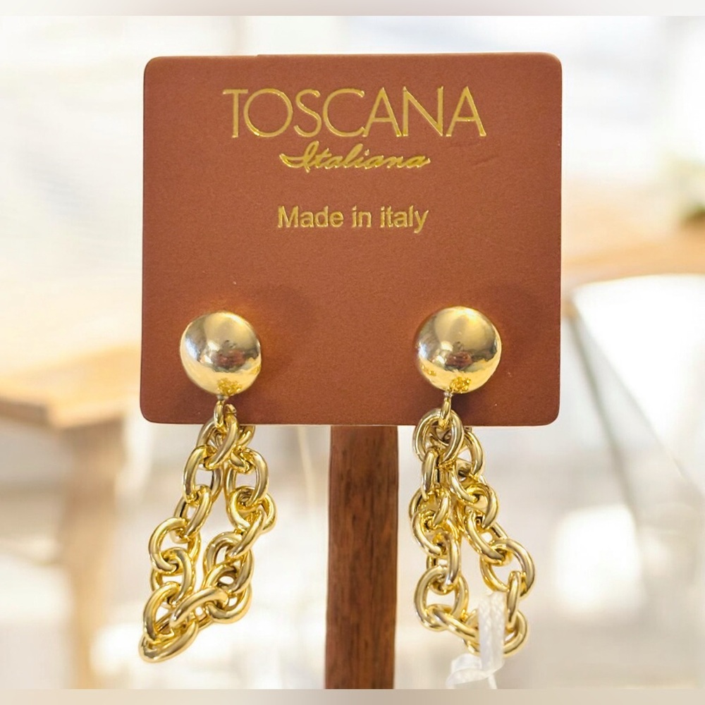 New Toscana Italiana Gold Chain Earrings